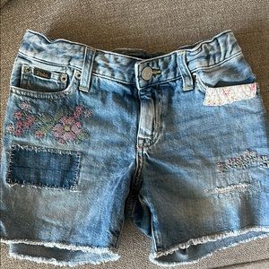 Polo by Ralph Lauren Girls Blue Denim Shorts